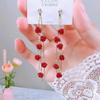 New Exquisite Women's Fashion S925 Silver Needle Diamond Rose Long Tassel Earring Jewelry Gift