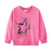 Sequin Embroidered Girls' Round Neck Hoodie for Spring and Autumn, Kids 2-7 Years Casual Jacket 2026 New Arrival