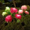 LED Ground Light 3 Heads Simulation Flower Lawn Atmosphere Light for Home Garden