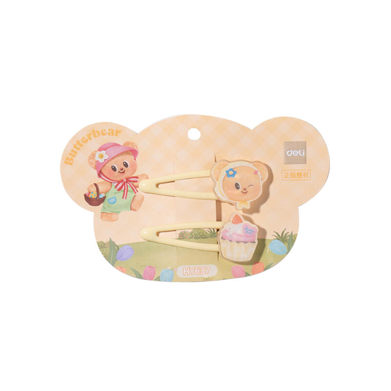 Butter Bear Cute Mini Snap Hairpin for Girls