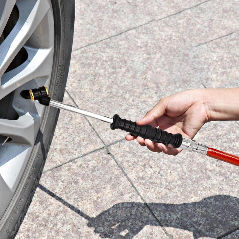 Däckluftchuck Kraftig Utökad Räckvidd Däckpumpchuck Stängd Kula Däckchuck Säkert Däckluftspåfyllningsverktyg För Stora Fordon