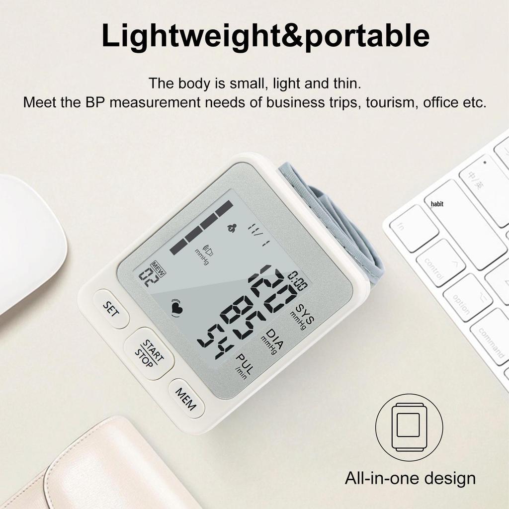 Huishentang Bluetooth Automatic Wrist Blood Pressure Monitor TK-W202
