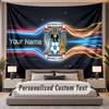 Custom Name Text Tapestry Coventry City Personalized Polyester Wall Tapestry For Bedroom And Room