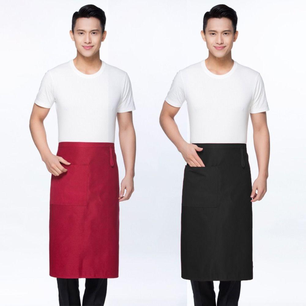 Chef Apron Back Kitchen Chef Apron Half Body Men's Hotel Restaurant Restaurant Kitchen Work Wear Short Work Clothes Thick Apron