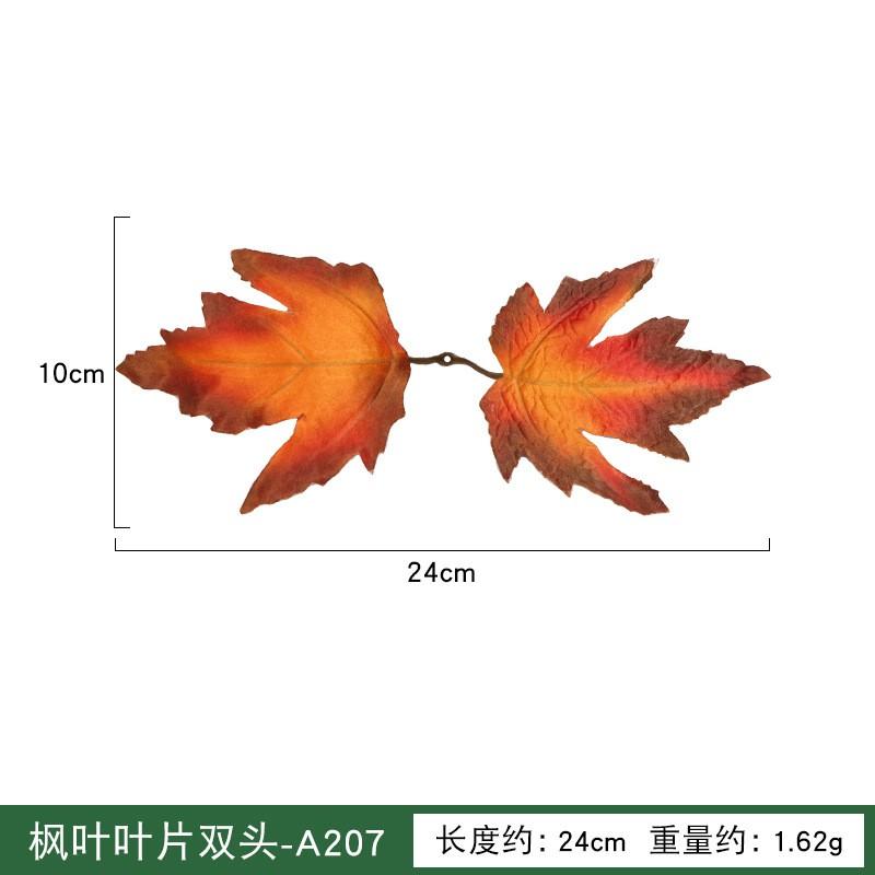 Artificial Maple Leaves Halloween Christmas Decorations Plastic Silk Fabric Faux Fall Party Table Centerpiece