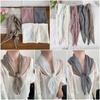 Hollowed-out Neck Scarf Pure Color Head Wrap Fashion Triangle Scarf  Female
