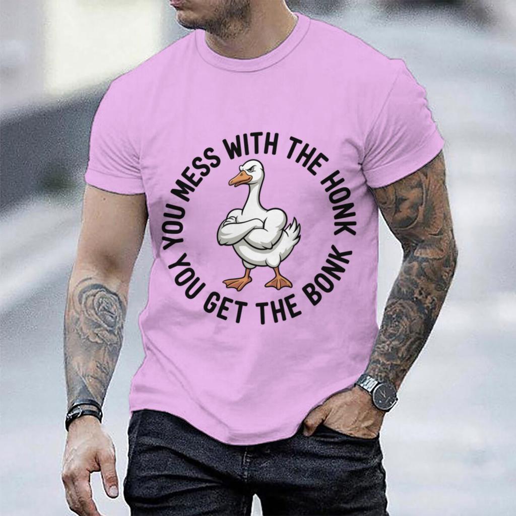 Funny Goose You Mess With The Honk Tshirt Unisex Sarcastic Goose Meme Graphic Tee Casual Short Sleeve Unisex Y2k Tops