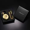 TREEWETO Men's Mechanical Skeleton Pocket Watch Roman Numeral Dial Gift Box Chain