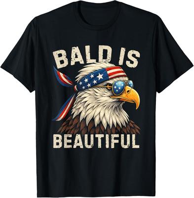 Bald Is Beautiful 4th of July Independence Day Bald Eagle T-Shirt Unisex T-Shirt