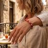 European Multi-Color Faceted Beaded Elastic Bracelet, Stackable Semi-Precious Stone Design