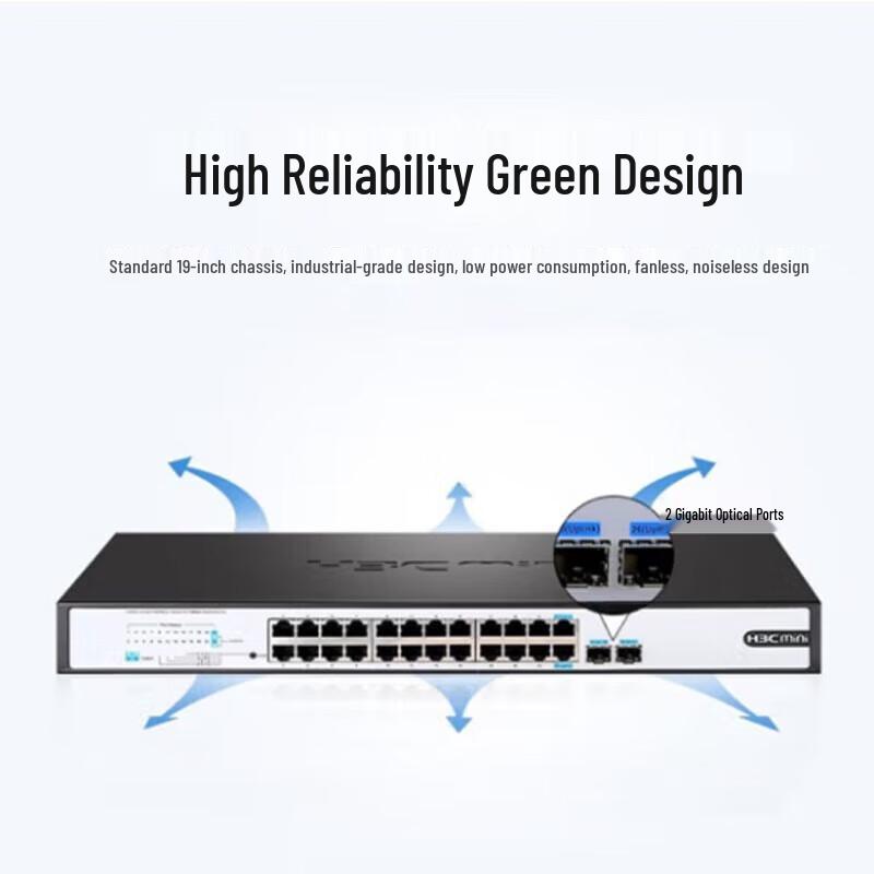 

H3C S1326F-E 24-Port Gigabit Ethernet Unmanaged Rackmount Switch