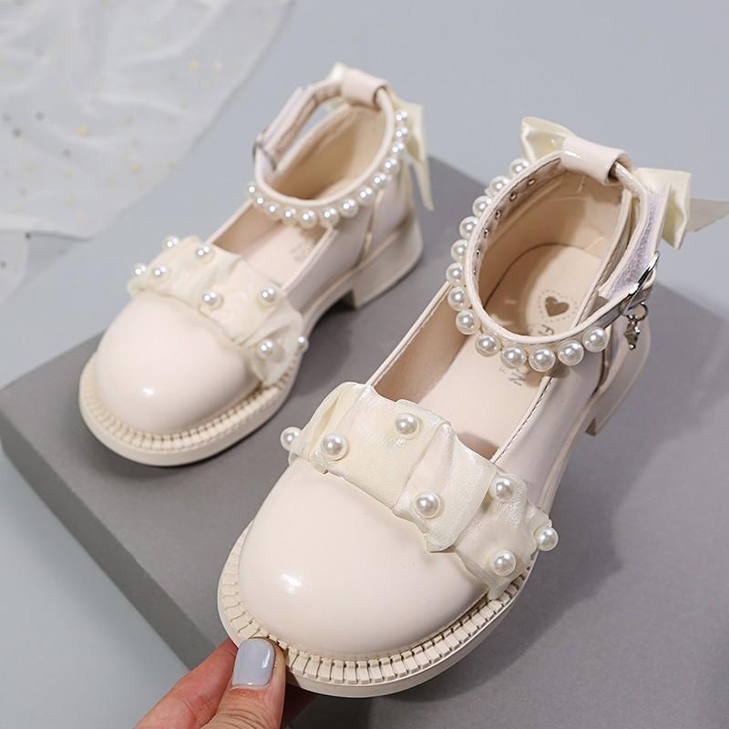 

New Girls Spring Autumn Leather Shoes Fashion Soft Sole Princess Shoes for Big Kids Student Size 26