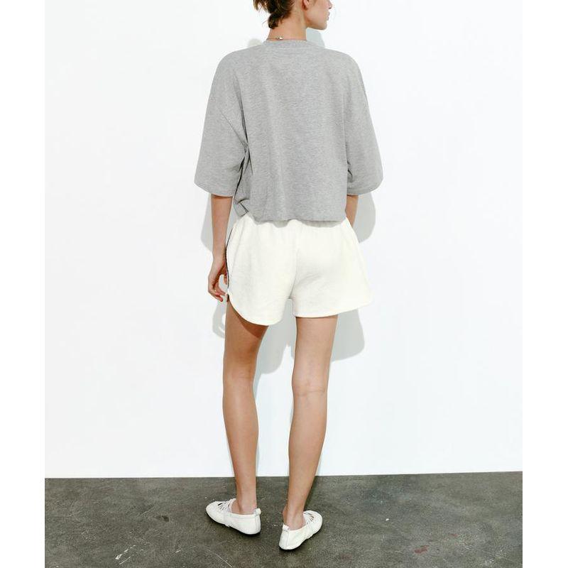 Spring New Arrival American Printing Loose Short T-shirt 0264344 Embroider Towel Effect Shorts 0264342