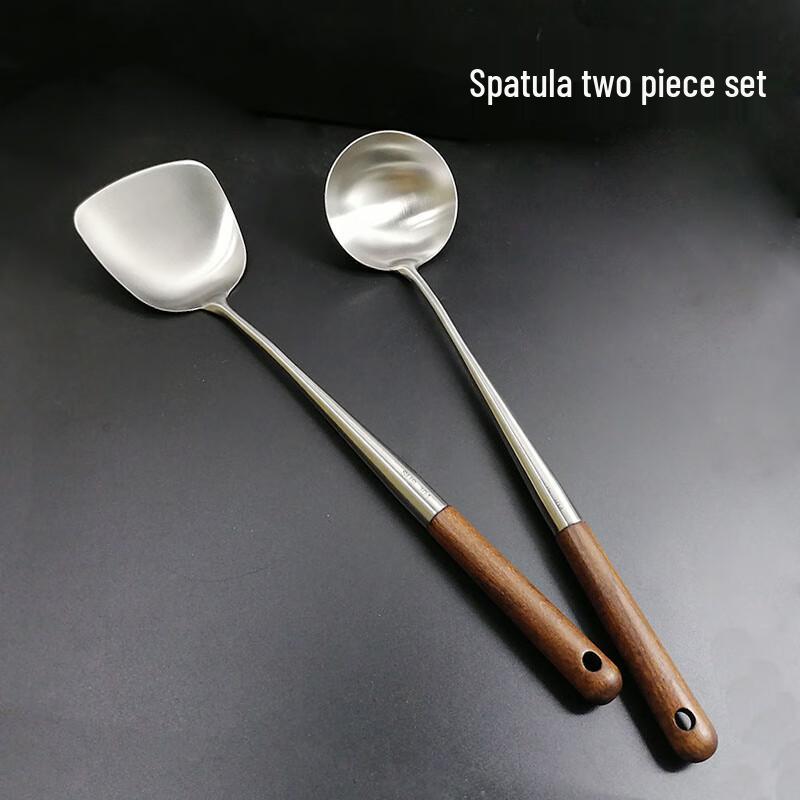

Jing Yuheng 304 Stainless Steel Chef s Wok Spatula & Soup Ladle Set