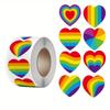 500pcs/ Roll LGBT Pride Month Love Valentine's Day Stickers Sealing Stickers Bisexual Lesbian Transgender Gift Decoration Stickers