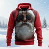 Weihnachten Herren Weihnachtsmann Hoodie Sweatshirt Mode Täglich Lässig Rundhals Kapuze Party Geschenk Kordelzug Herbst Winter Designer