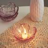 Exquisite Gold Inlay Glass Sakura Disc Nordic Style Japanese Sauce Bowl Small Flower Candle Holder Wedding Table