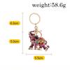 Thai Drip Oil Diamond War Elephant, Creative 3D, Elephant Car Keychain, Pendant, Small Gift