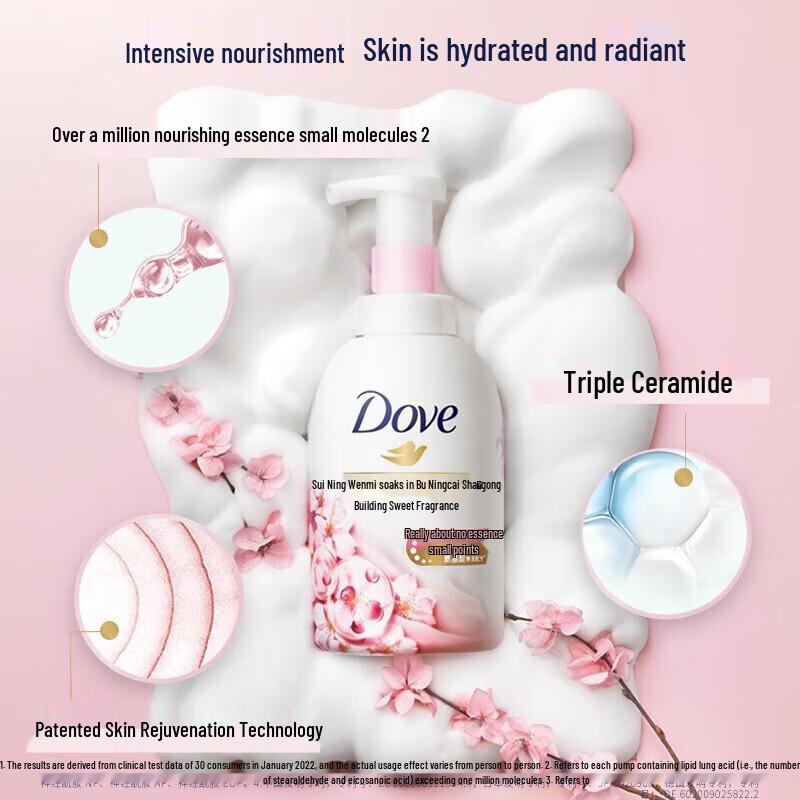 Dove Amino Acid Cherry Blossom Foaming Body Wash