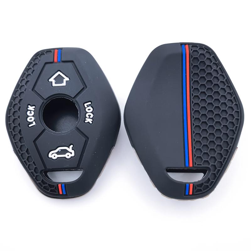 Luxus-Silikon-Fernbedienungs-Autoschlüssel-Abdeckung Halter Hülle Schale Für Bmw E46 E39 E53 X5 X3 E83 X3 Serie 7 5 3 330I Fob Zubehör