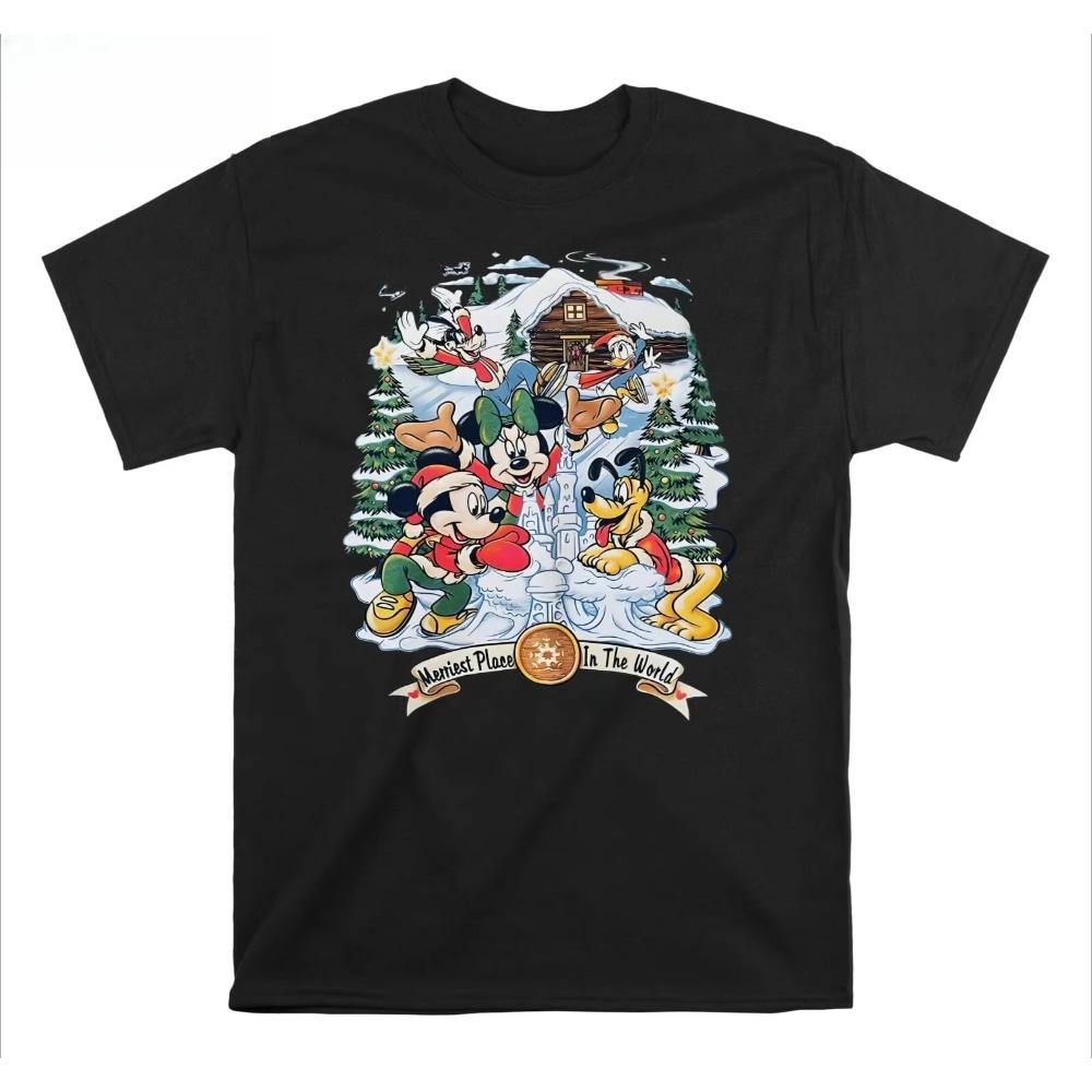 Mickey Mouse Summer TShirt Cartoon Family ParentChild Clothing Casual Comfort Cotton Short Sleeves Unisex Women Top Breathable
