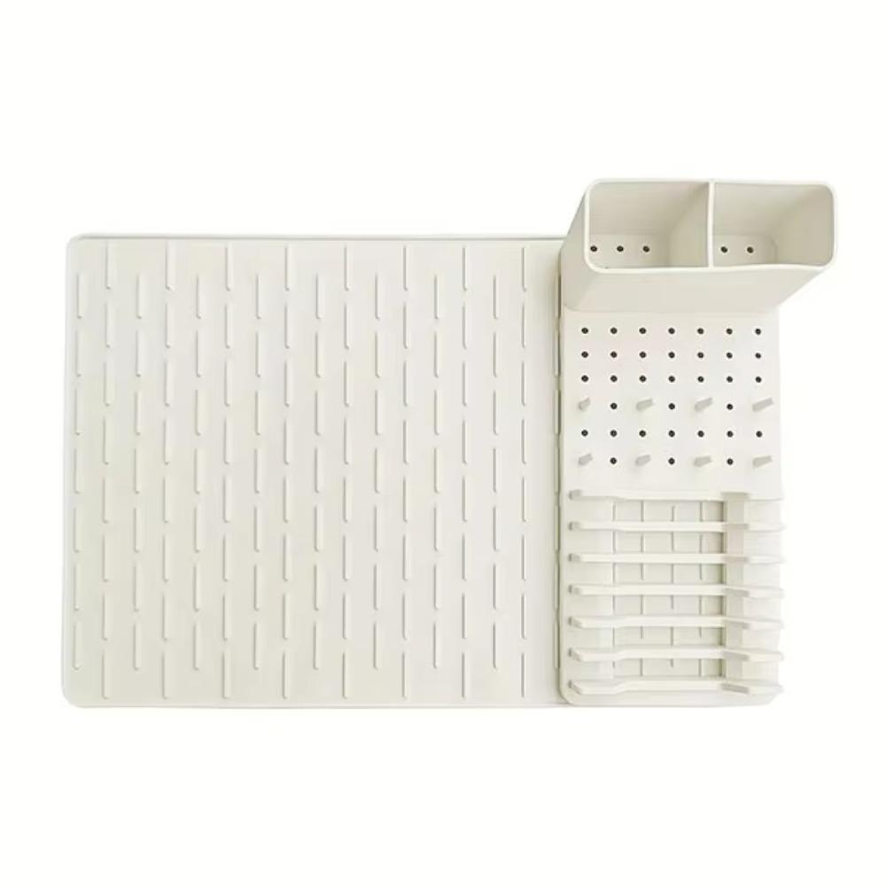Silicone Dish Drying Mat Heat-resistant Sink Dish Organizer Durable Dish Drying Rack  Kitchen