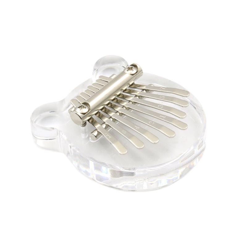 Mini Finger Piano Music Gifts for Kids Adults Beginners, 8 Keys Thumb Piano Acrylic Mini Thumb Piano