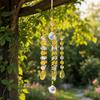 Faux Crystal Suncatcher Wind Chimes for Outside, Prisms Window Hanging Rainbow Maker for Garden Home Indoor Outdoor Decor