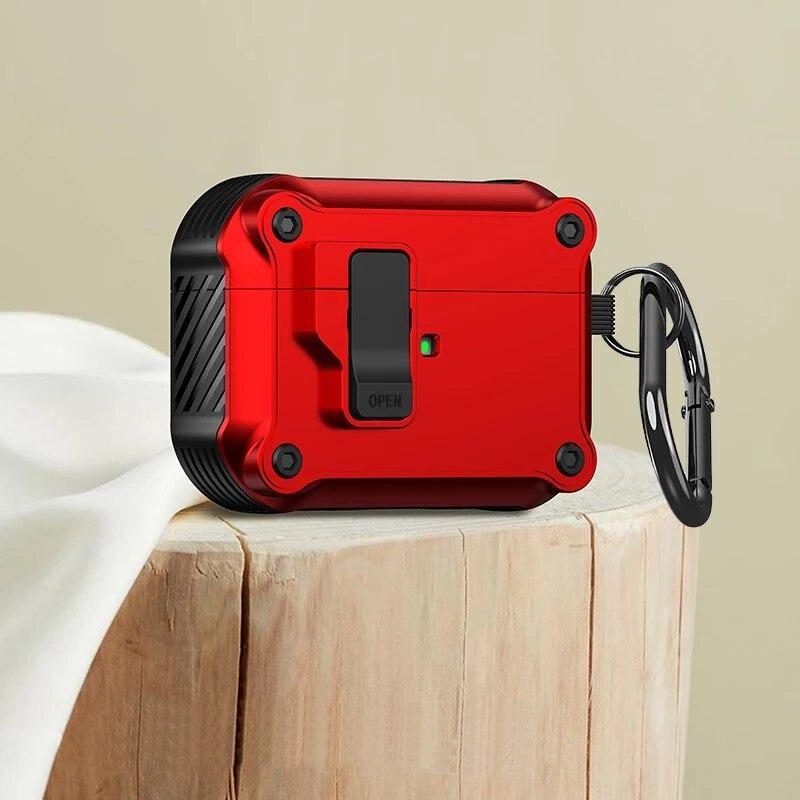 

Магнитный чехол для наушников с автоматическим переключателем для Airpods Pro 2, противоударный чехол для наушников с беспроводной зарядкой для Air Pod Pro 2 3, чехлы For Airpods Pro красный