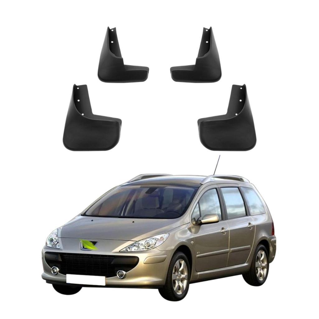 4PCS Splash Guards Mudguards Compatible with For Peugeot 307 2000 2001 2002 2003 2004 2005 2006 2007 2008 2009 2010 2011