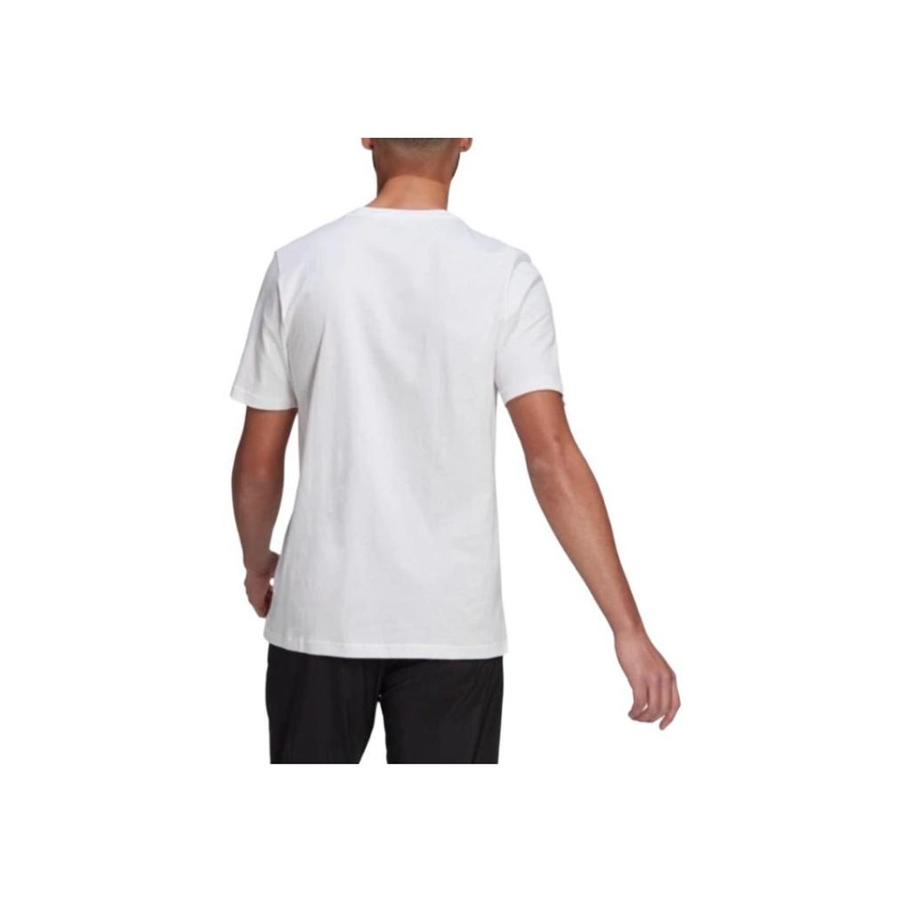 Adidas SS25 Letter Pattern Casual Comfortable Soft Round Neck Short Sleeve T-Shirt Men T-Shirts White KA8337