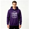 Men's Pullover Hoodie, Cyrillic Slogan Print Casual Long Sleeve Hooded Sweatshirt for Daily Wear