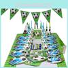 Cartoon Football Theme Party Tableware Plates Napkins And Favors For Kids Events