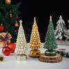 Resin Christmas Tree Figurine Ornament Miniature Christmas Tree Decoration for Living Room Bedroom Office Desk Display