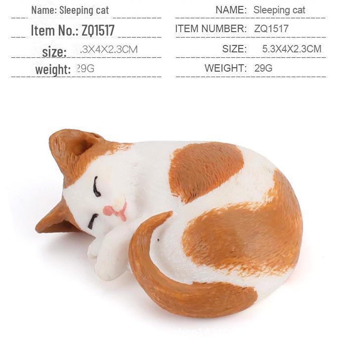 Seashell Cat Figurine: Realistic Kitten Toy Model