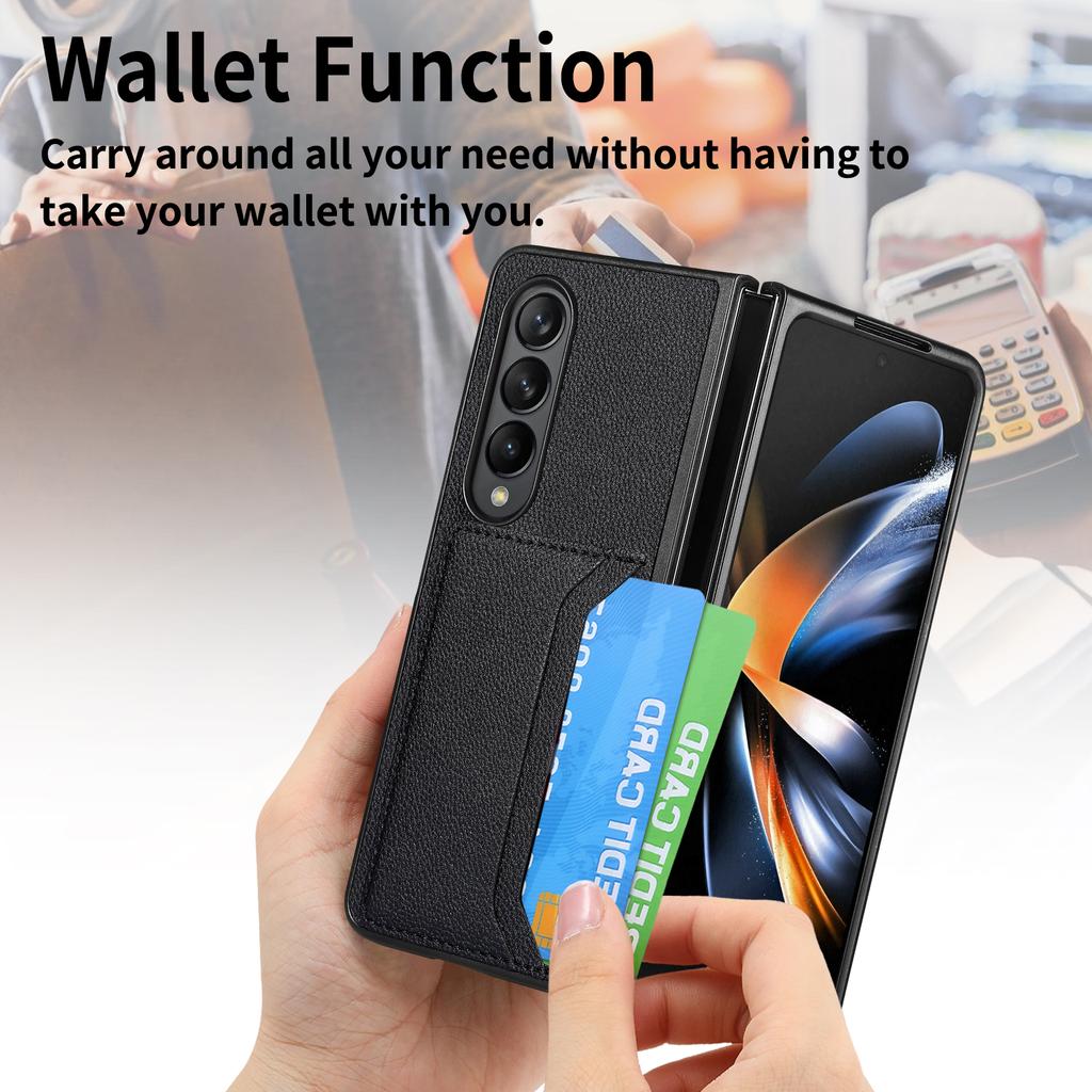 Anti -Scratch Leather Phone Bag Protective Case For Samsung Galaxy Z Fold 4 Fold3 Fold4 5g Fold 3 2 Fold2 Slim Card Slot Cover