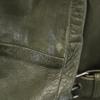 ARMANI JEANS Riders leather jacket 42 Khaki Women Used