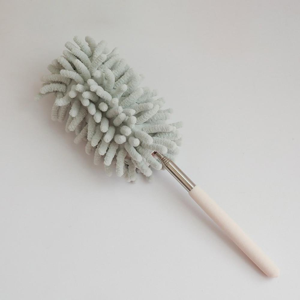 

1 шт. Бытовая перьевая метелка для пыли, выдвижная щетка для удаления пыли, щетка для очистки, подметание, адсорбция пыли зелёный