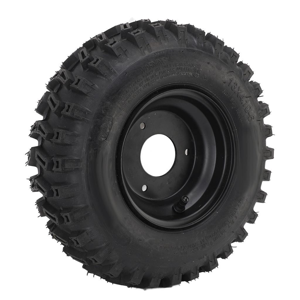 13x4.1 6 Tubeless Tire with Rim Explosion Proof 6 Inch Vacuum Tyre for ATV Quad Off Road Go Kart Golf Cart Mini Bike