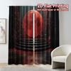 2pcs, 2D FLAT PRINTING Curtains (Without Rod) Red Moon Ceremony Chic Contemporary Curtains Fabric Curtains Outdoor Decorations