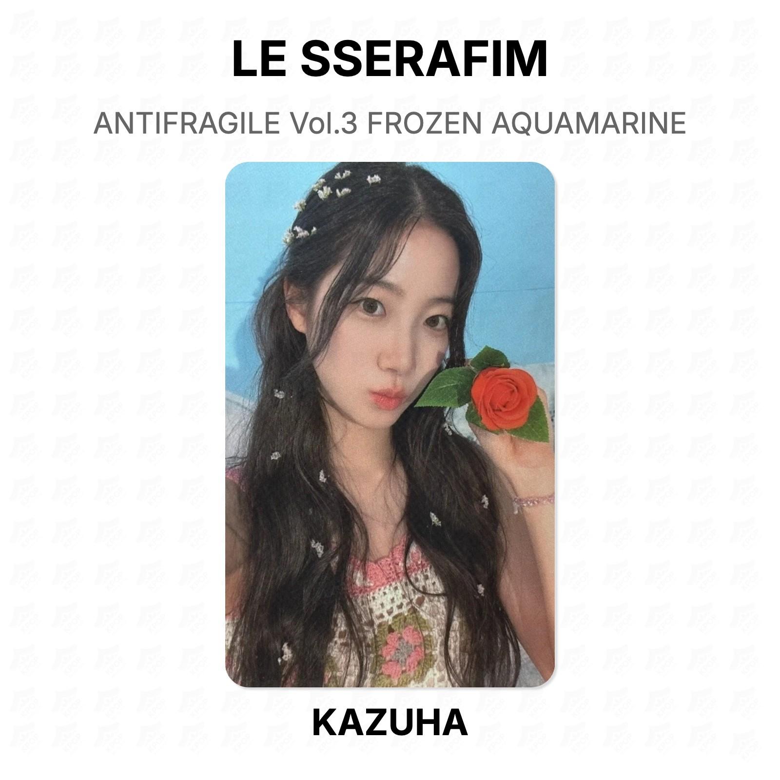 LE SSERAFIM ANTIFRAGILE Vol.3 FROZEN AQUAMARINE Official Photocard KAZUHA