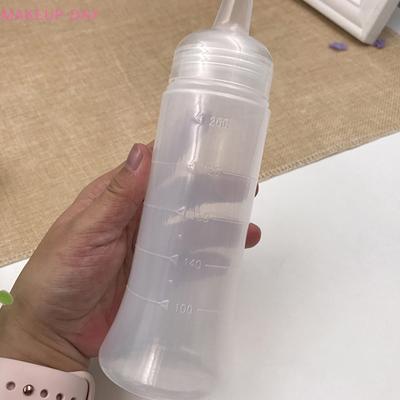 Salon Applicator Measuring Translucent Plastic Bottle Hair Styling Hairdressing