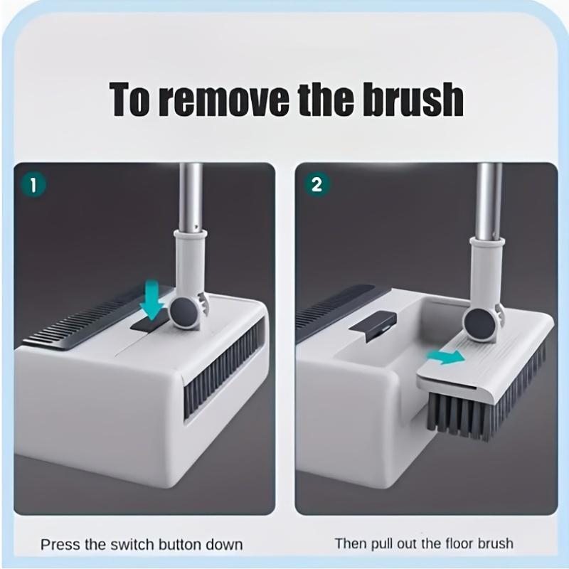 Durable Broom And Dustpan Set Non-Stick Hair Design Heavy Duty Cleaning Tools For Home Floor Kitchen Multi-Surface Use With Thickened Handle