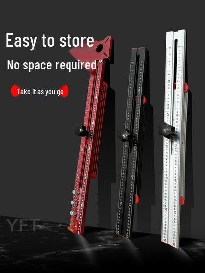 2-in-1 Adjustable 90° T-Square Multi-Functional Woodworking Angle Ruler