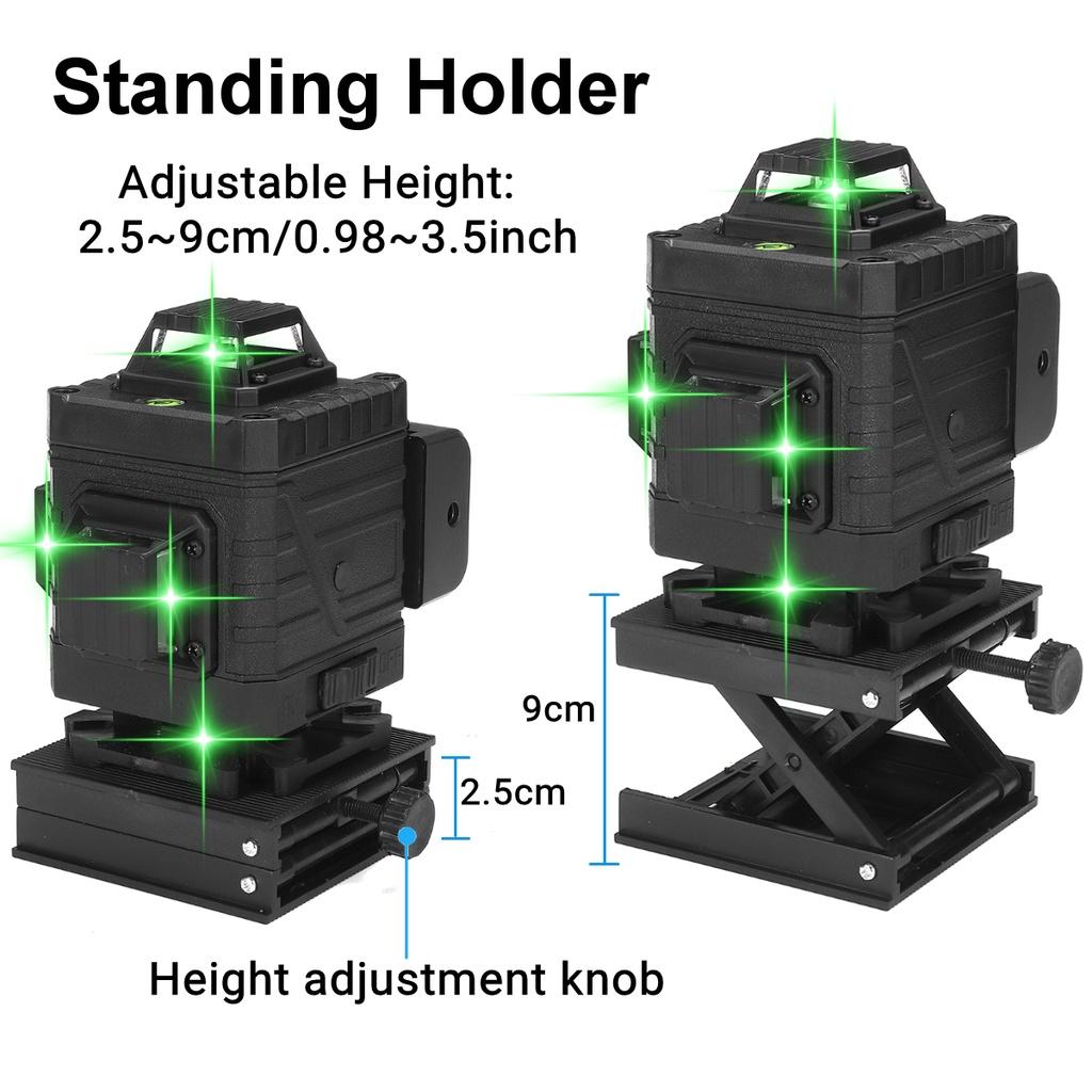 4D 8/12/16 Lines Laser Level Green Light Auto Self Leveling 360 Laser Levels Horizontal Vertical Cross Remote Control Indoor and Outdoor