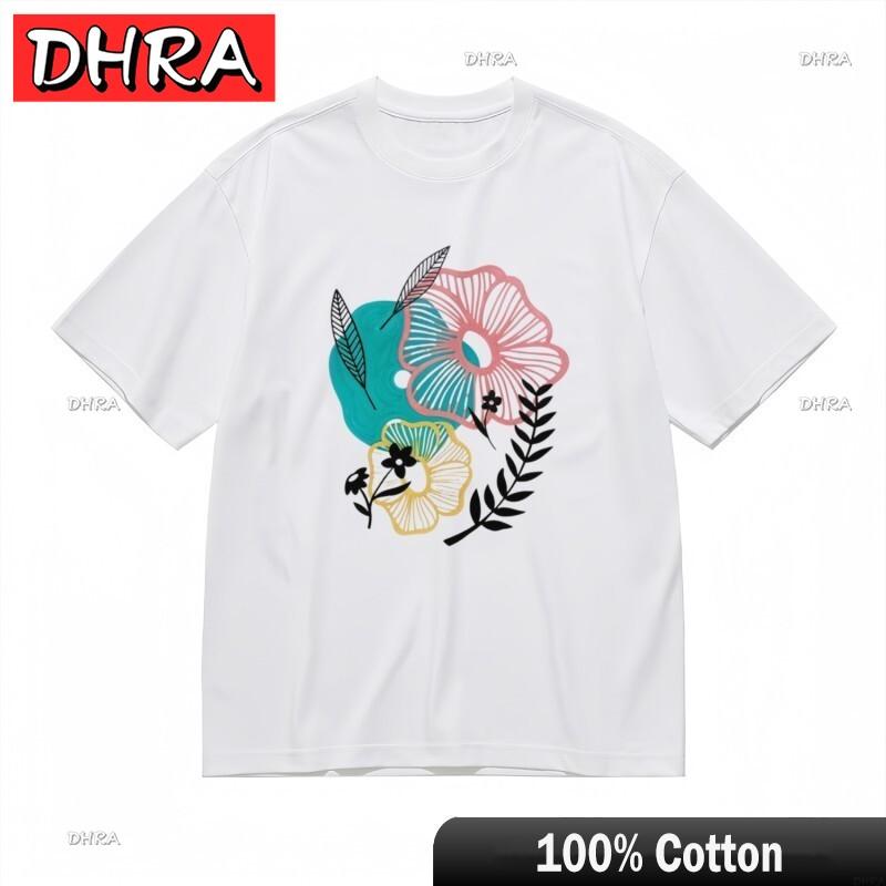 

Womens AllSeason Fashion Classic TShirt Colorful Flower Bouquet Design Tee Graphic Edgy Casual Creative Tops Edgy Casual 4XL
