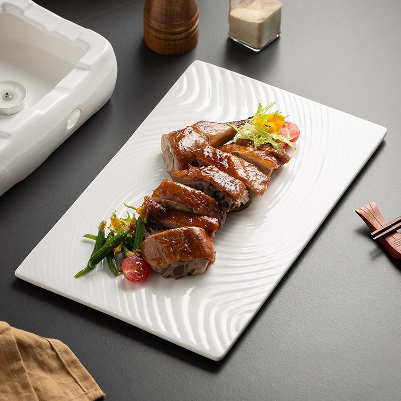 Candle Heating And Insulation Tableware Beijing Roast Duck Plate Restaurant Restaurant Slice Skin Duck Plate Chinese Hotel Tableware Artistic Concepti