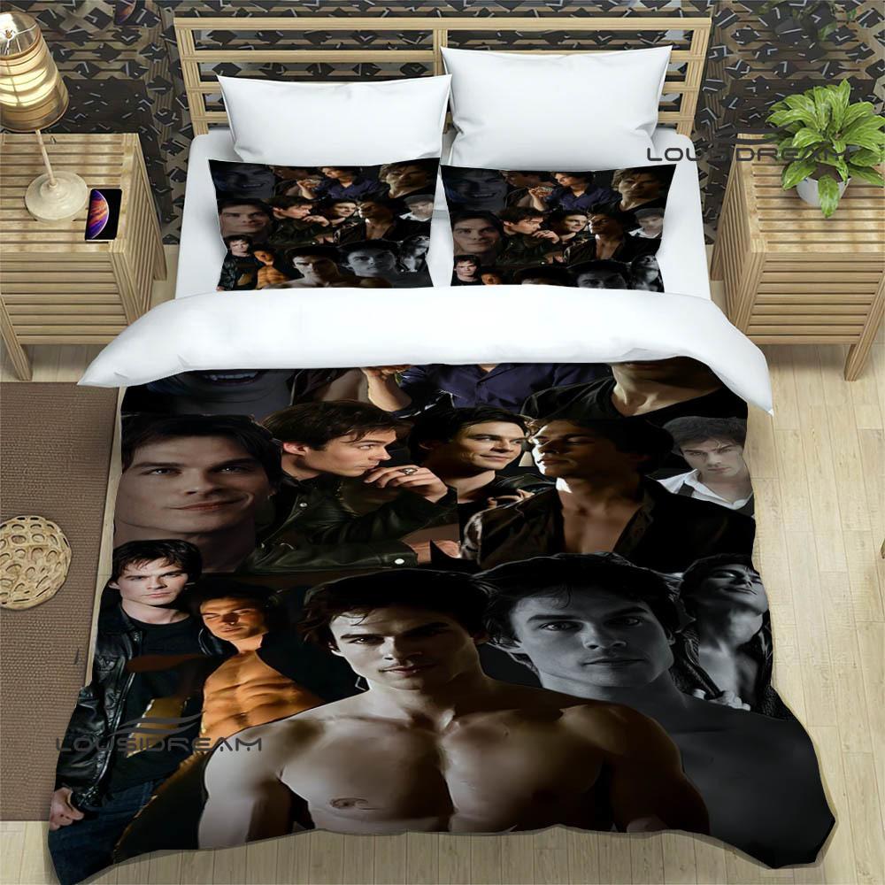 3D Damon Salvatore Printed Bedding Sets Exquisite Bed Supplies Set Duvet Cover Comforter Set Bedding Set Luxury Birthday Gift