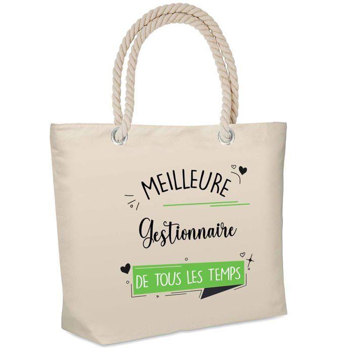 Sac de plage - PLANETEE - isotherme Gestionnaire Femme - Coton réutilisable - Grande contenance - Imprimé France