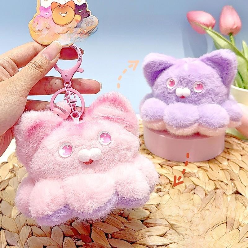 Jinnew Flippable Octopus Cat Plush Keychain With Cartoon Style For Gift Kids